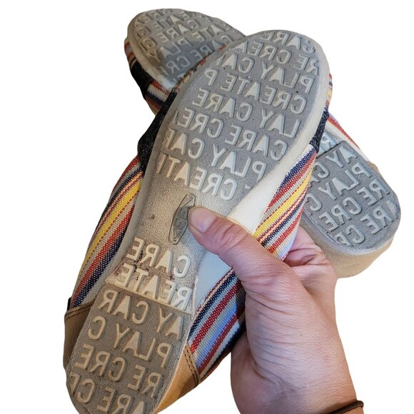 Keen Women's Size 9 Vegan Cortona Shoes Striped Slip-On Ballet Flats 1010312 - Picture 3 of 8